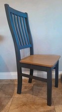 Kitchen Chair Richmond Style Painted Lathe Back Saddle Seat FREE POSTAGE 