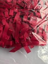 JOB LOT ~ Approx. 3400 cherry red narrow ribbon bows D129