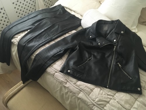 Women black faux leather - black,