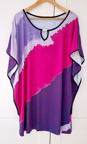 Ladies pink purple kaftan - ladies,