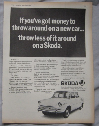 1968 skoda 1000mb - 1000mb, original