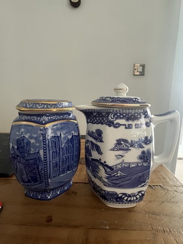Ringtons jug and tea caddy - tea,