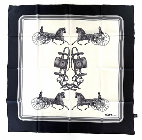 Celine paris silk scarf - paris, logo