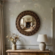 Handsome Vintage Convex Mirror