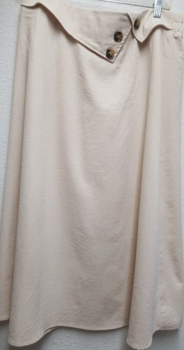 Women beige midi - skirt, size