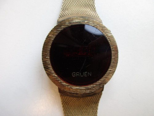 Gruen vintage 1970 red led - 1970's,