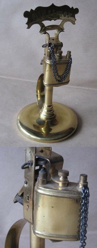 Old glossy brass table - old,