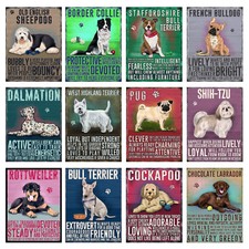 Dogs retro metal signs plaques - retro, signs/plaques
