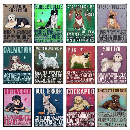 Dogs retro metal - dogs,