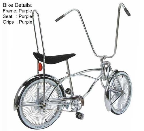 Lowrider purple bike - purple, w/144