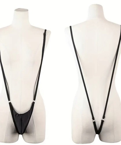 Mens black mankini adjustable - mens,