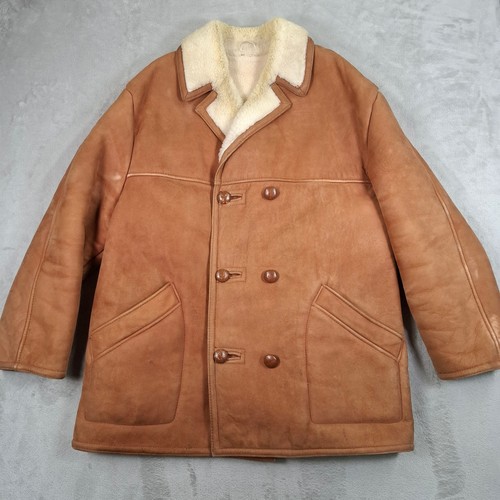 Vintage sheepskin coat mens - vintage,