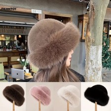 New Fluffy Fur Bucket Hat For
