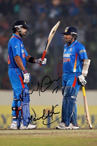 Kohli tendulkar signed - &,