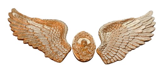 Pair chrome gold angel - pair,