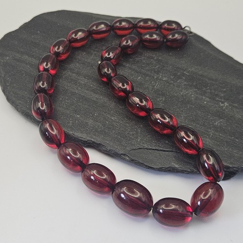 Vintage olive beads cherry - vintage,