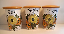 Vintage Fieldings Crown Devon Tea Coffee Sugar Storage Jars