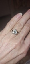 9ct White Gold 2ct Diamond Heart Shaped Ring - Size G lab created beautiful ring