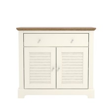Galano Milan 2-Door 1-Drawer Modern Ivory & Oak Sideboard Cabinet