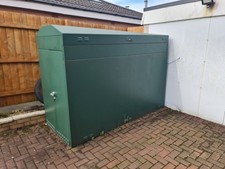 secure motorcycle shed