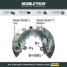 Mobiletron RM-203 Rectifier for CHRYSLER MITSUBISHI BALMAR Alternator
