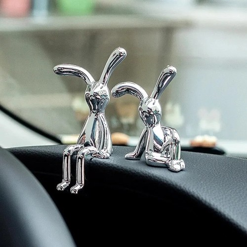 2pc long eared rabbit cartoon - long-eared,