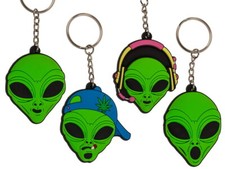 Alien Key Ring Chain Toy Gift 5cm Keyring Keychain UFO Stocking Filler Space