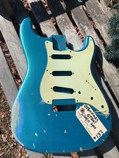 STRAT BODY RELIC 60s Nitro ThinSkinLacquer Ocean Blue Pearl Met ORDER JVGuitars
