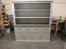 BUCKINGHAM PAINTED 6FT OPEN TOP DISPLAY DRESSER- BESPOKE- F&B CORNFORTH WHITE