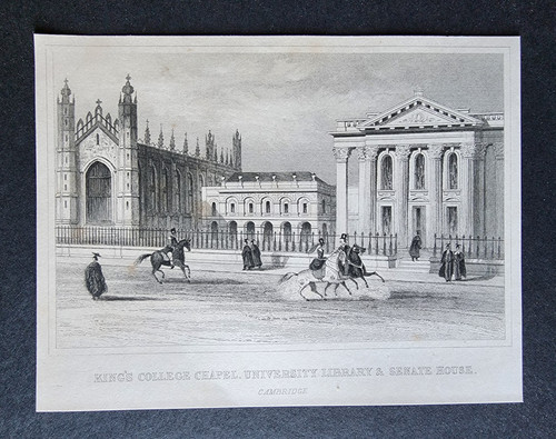 Antique 1850 print king s - 1850, king's