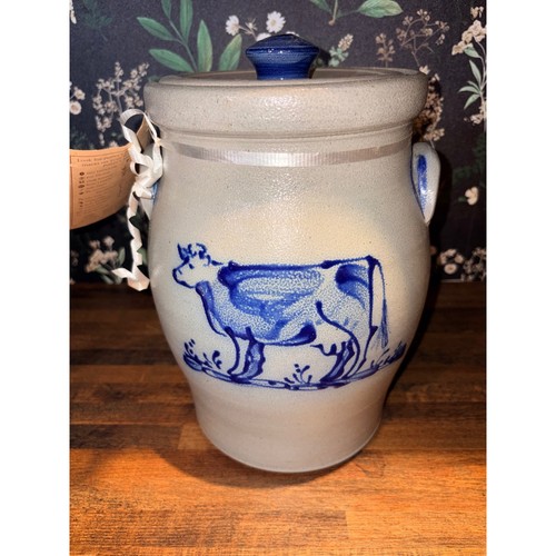 Rowe pottery salt - pottery, glazed