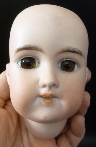 Antique bisque doll head - bisque,