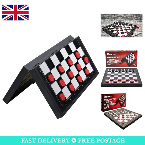 Magnetic portable checkers set - portable,