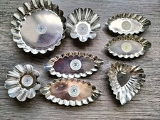 Williams Sonoma Grande Cuisine White Metal  Biscuit/ Butter Molds X 8