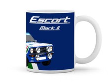 FORD ESCORT  MK 2 RALLY CAR MUG FATHERS DAY CHRISTMAS BIRTHDAYS GIFTS FOR HIM