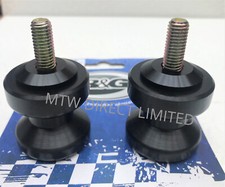 R&G BLACK Cotton Reels Paddock Stand Bobbins Yamaha YZF-R1 1998 1999  2000 2001