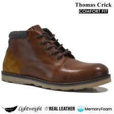 MENS LEATHER BOOTS WALKING CASUAL DESERT CHELSEA CHUKKA ANKLE WORK SHOES SIZE