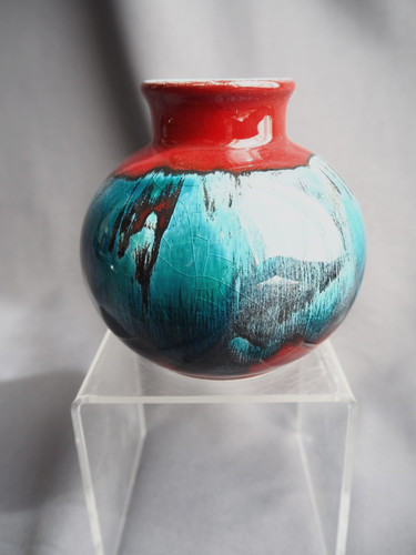 Poole pottery blue storm vase - poole,