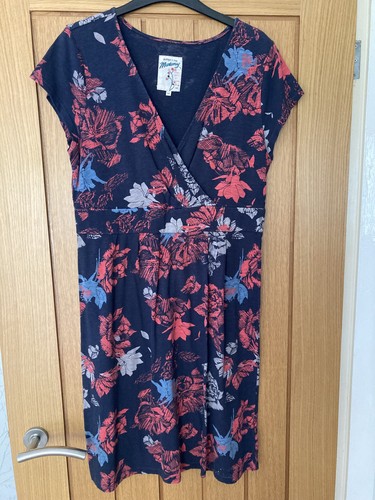 Mantaray navy red - floral, dress