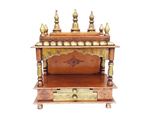 Wooden copper temple hindu - wooden,