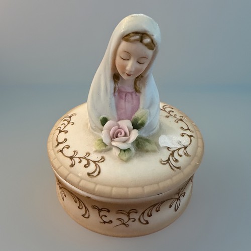 Lefton china madonna rosary - lefton,