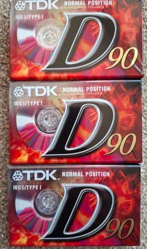 Tdk d90 cassette tapes - d90, x3