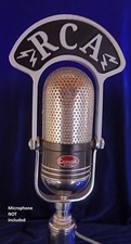Custom Mic Flag for vintage mini RCA 77 clone microphone Calrad Argonne Fentone