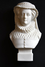 R & L PARIAN WARE 6.5 INCH BUST OF MARY QUEEN OF SCOTS