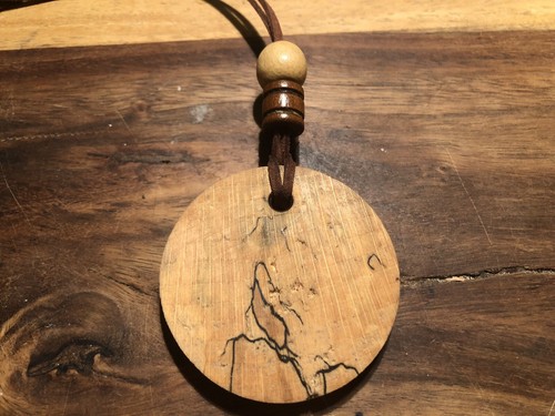 Pendant necklace spalted - pendant,