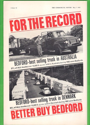 Old magazine 1963 - ad, bedford