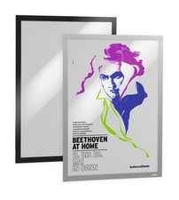 Durable DURAFRAME Self-Adhesive Window Wall Poster Signage Frame UV | A2 Silver