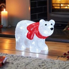 Inlit Ice Polar Cub Christmas