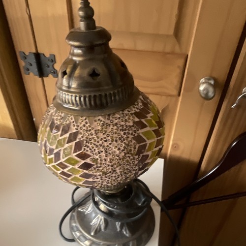 Moroccan mosaic glass globe - glass,