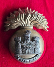 Inniskilling Fusiliers. British Military Bi Metal Cap Badge